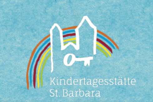 Logo Barbara auf blauem Hintergrund