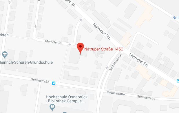 Google Maps: hier befindet sich die Kita ist markiert